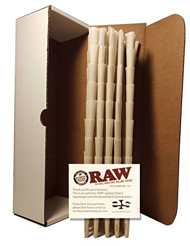 0737382293736 - NEW ORGANIC 1 1/4 RAW ® AUTHENTIC PRE-ROLLED CONES WITH FILTER (225 PACK) PURE