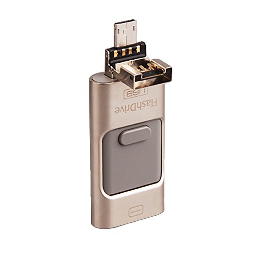0737420403608 - 3 IN 1 USB FLASH DRIVE U DISK W/LIGHTNING ISTICK FOR IPHONE 5 6/IPAD AIR SAMSUNG 64GB