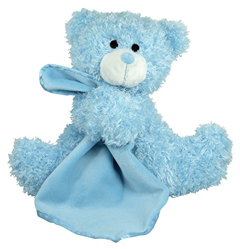 0737505101122 - STEPHAN BABY SUPER SOFT PLUSH BLANKIE BUDDY SECURITY BLANKET, BLUE BEAR