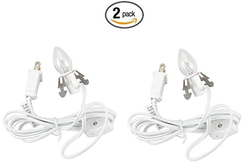 0737534438008 - SET OF 2 DARICE 6402 ACCESSORY CORD WITH 1 LIGHTS, 6-FEET, WHITE