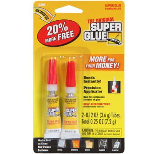 0073754123035 - THE ORIGINAL SUPER GLUE - 4 PACKAGES OF 2 (TOTAL 8 TUBES)