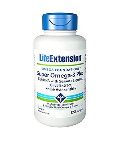 0737870181910 - LIFE EXTENSION SUPER OMEGA-3 PLUS EPA/DHA WITH SESAME LIGNANS, OLIVE EXTRACT, KRILL AND ASTAXANTHIN, 120 COUNT