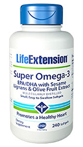 0737870198628 - LIFE EXTENSION SUPER OMEGA-3 EPA/DHA W/ SESAME LIGNANS AND OLIVE EXTRACT, 240 SOFTGELS