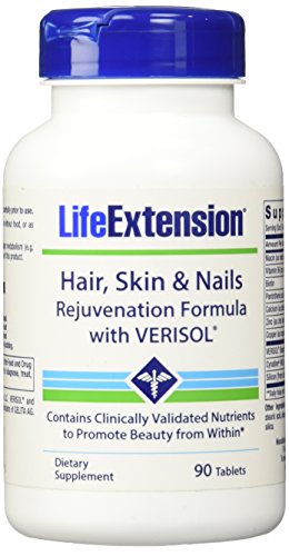 0737870200291 - LIFE EXTENSION HAIR/SKIN AND NAIL REJUVENATION FORMULA WITH VERISOL, 90 COUNT