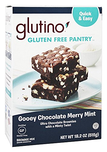 0737880960598 - GLUTINO - GLUTEN FREE BROWNIE MIX GOOEY CHOCOLATE MERRY MINT - 18.2 OZ.