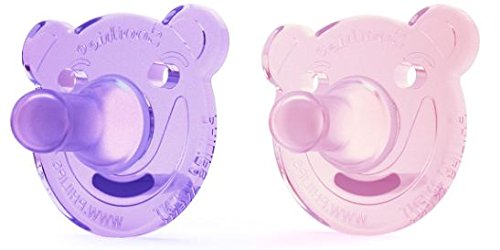 0737989661303 - PHILIPS AVENT SOOTHIE BEAR SHAPE PACIFIER, PINK/PURPLE, 0-3 MONTHS, 2 COUNT