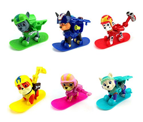 0738095180757 - SET OF 6 PAW PATROL ACTION PACK PUP DOG BACKPACK PROJECTILE TOYS