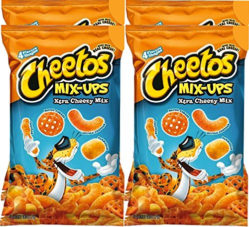 0738246384829 - CHEETOS MIX-UPS XTRA CHEEZY PERFECT PARTY MIX SNACK OR HOME SNACKS MADE WITH REAL CHEESE 8 OUNCE BAGS (PACK OF 4)