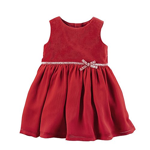 0738246888747 - RED BABY GIRLS DRESSES - CHRISTMAS HOLIDAY PARTY FOR TODDLER LITTLE GIRL (24 MO)