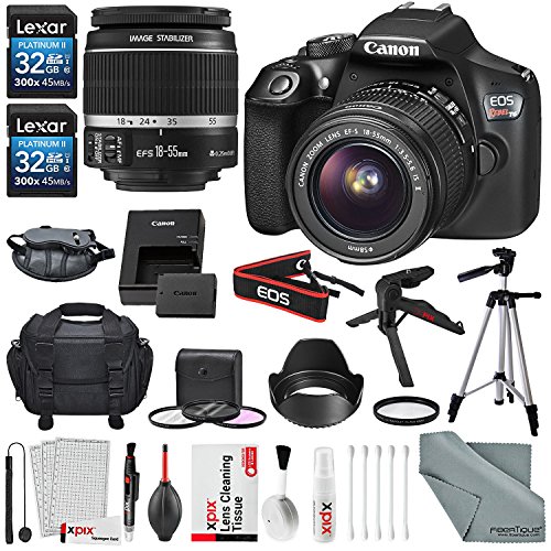 0738283381843 - CANON EOS REBEL T6 DSLR CAMERA, EF-S 18-55MM F/3.5-5.6 IS II LENS, 32GB SDHC BUNDLE WITH ACCESSORIES (18-ITEMS)