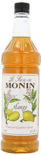 0738337060823 - MONIN FLAVORED SYRUP, MANGO, 33.8-OUNCE PLASTIC BOTTLES (PACK OF 4)
