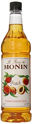 0738337060861 - MONIN FLAVORED SYRUP, PEACH, 33.8-OUNCE PLASTIC BOTTLES (PACK OF 4)