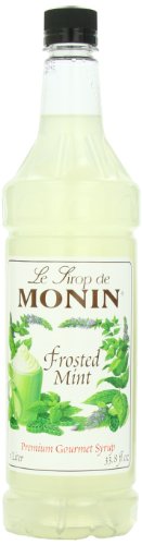 0738337061325 - MONIN FLAVORED SYRUP, FROSTED MINT, 33.8-OUNCE PLASTIC BOTTLES (PACK OF 4)