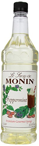 0738337882494 - MONIN FLAVORED SYRUP, PEPPERMINT, 33.8-OUNCE PLASTIC BOTTLES (PACK OF 4)