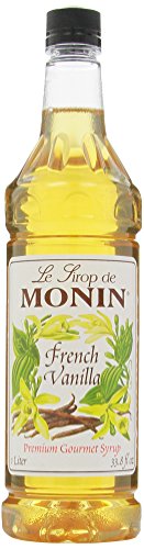 0738337884146 - MONIN FLAVORED SYRUP, FRENCH VANILLA, 33.8-OUNCE PLASTIC BOTTLES (PACK OF 4)