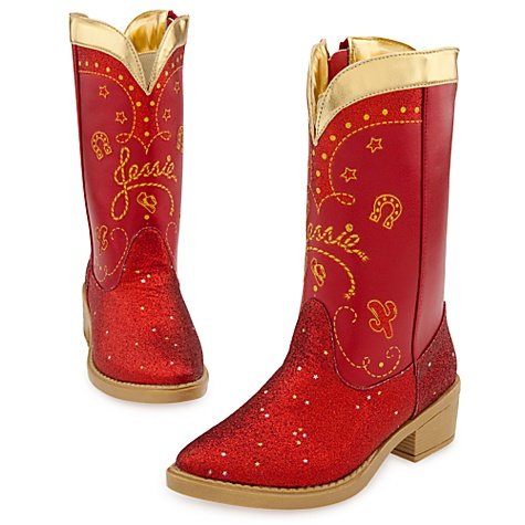 0738435400378 - DISNEY STORE TOY STORY 3 RED SPARKLE JESSIE BOOTS SIZE 13/1