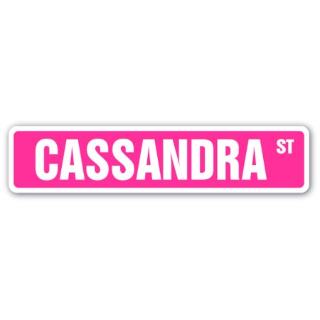 0738435813550 - CASSANDRA STREET SIGN NAME KIDS CHILDRENS ROOM DOOR BEDROOM GIRLS BOYS GIFT