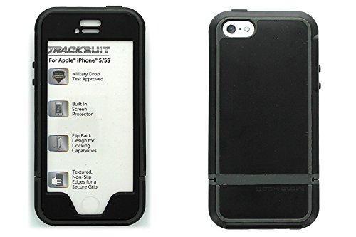 0738516413464 - BODY GLOVE TRACKSUIT OEM CASE WITH BUILT-IN SCREEN PROTECTOR DOCKING CAPABILITIES FOR IPHONE 5S IPHONE 5 -BLACK/CHARCOAL T-MOBILE RETAIL PACKAGE