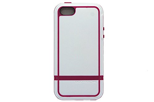 0738516413471 - BODY GLOVE TRACKSUIT OEM CASE WITH BUILT-IN SCREEN PROTECTOR DOCKING CAPABILITIES FOR IPHONE 5S IPHONE 5 -WHITE/RASPBERRY T-MOBILE