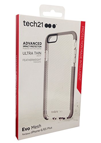 0738516458861 - TECH21 EVO MESH CASE FOR IPHONE 6/6S PLUS - CLEAR / GRAY