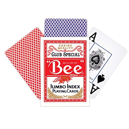 0073854000779 - BEE JUMBO INDEX PLAYING CARDS(COLORS MAY VARY)