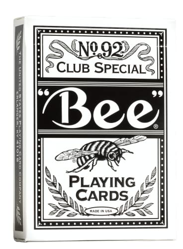 0073854093801 - BEE SIGNATURE SERIES PLAYING CARDS DECK, 1 DECK OF BLACK PLAYING CARDS, THIN CRUSHED, SPECIAL EDITION