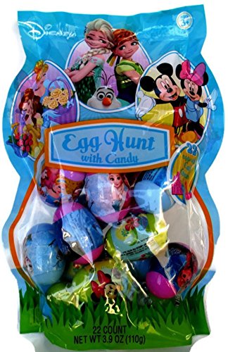 0738613594271 - DISNEY EGG HUNT WITH 22 CHARACTER DECORATED PLASTIC EGGS, FILLED WITH CANDY CHARACTERS