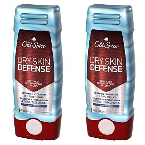 0738676952865 - OLD SPICE DRY SKIN DEFENSE BODY WASH + DOUBLE IMPACT 16 OZ (PACK OF 2)