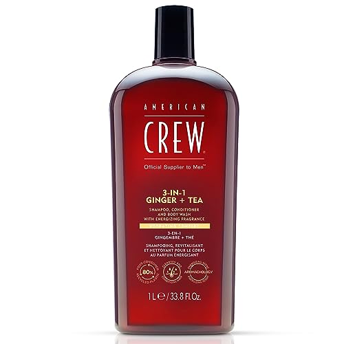 0738678003305 - AMERICAN CREW 3-IN-1 GINGER + TEA SHAMPOO, CONDITIONER AND BODY WASH, 33.8 FL OZ (PACK OF 1)