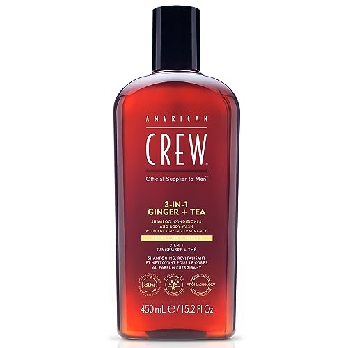 0738678003312 - AMERICAN CREW 3-IN-1 GINGER + TEA SHAMPOO, CONDITIONER AND BODY WASH, 15.2 FL OZ (PACK OF 1)