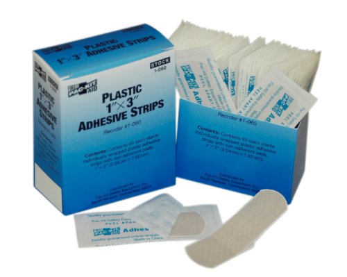 0738743010603 - PAC-KIT BY FIRST AID ONLY 1-060 PLASTIC LATEXFREE ADHESIVE BANDAGE, 3 LENGTH X 1 WIDTH (BOX OF 60)