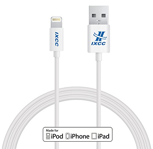 0738759747128 - IXCC ELEMENT II SERIES 6FT APPLE MFI CERTIFIED LIGHTNING 8PIN TO USB CHARGE AND SYNC CABLE FOR IPHONE 5/6/6S/PLUS/IPAD MINI/AIR/PRO - WHITE
