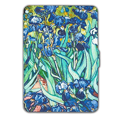 0738770054625 - KANDOUREN KINDLE PAPERWHITE CASE - IRIS ART SKIN,LIGHT SLIM LEATHER COVER WITH AUTOWAKE(FIT 6 INCH 6TH GENERATION AMAZON KINDLE PAPERWHITE 2013 2015),FLOWER BOOK