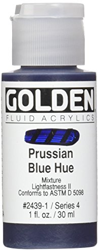 0738797243910 - GOLDEN FLUID ACRYLIC PAINT 1 OUNCE-HISTORICAL PRUSSIAN BLUE HUE