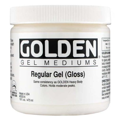 0738797302068 - GOLDEN ARTIST COLORS - REGULAR GEL GLOSS - 16 OZ JAR