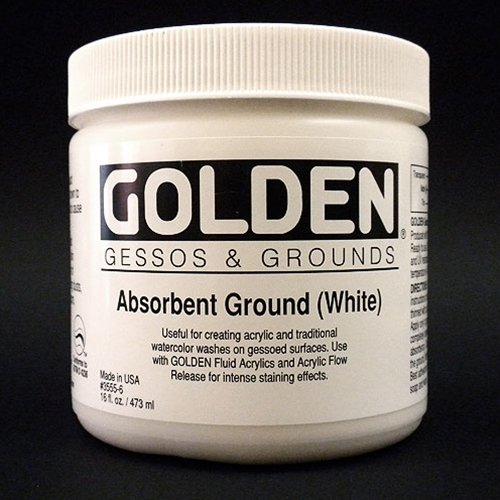 0738797355569 - GOLDEN ARTIST COLORS 16 OZ ABSORBENT GROUND (WHITE)