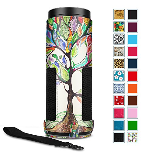0738878662470 - FINTIE PROTECTIVE CASE FOR AMAZON ECHO - PREMIUM VEGAN LEATHER COVER SLEEVE SKINS (UPGRADED EDITION), LOVE TREE