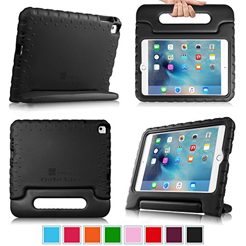 0738878663613 - FINTIE IPAD MINI 4 CASE - KIDDIE SERIES LIGHT WEIGHT SHOCK PROOF CONVERTIBLE HANDLE STAND COVER KIDS FRIENDLY FOR APPLE IPAD MINI 4 (2015 RELEASE), BLACK