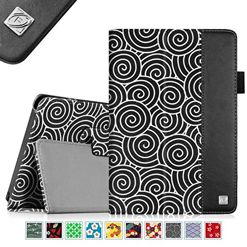 0738878690060 - FINTIE FOLIO CASE FOR FIRE HD 7 TABLET (2014 OCT RELEASE) - SLIM FIT LEATHER STANDING PROTECTIVE COVER WITH AUTO SLEEP/WAKE FEATURE (WILL ONLY FIT FIRE HD 7 4TH GENERATION 2014 MODEL), LAZY BULL'S EYE