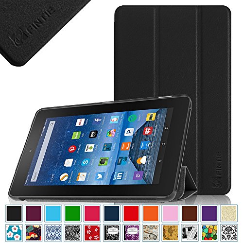 0738878694402 - FINTIE FIRE 7 2015 SLIM SHELL CASE - ULTRA SLIM LIGHTWEIGHT STANDING COVER FOR AMAZON FIRE 7 TABLET (WILL ONLY FIT FIRE 7 DISPLAY 5TH GENERATION - 2015 RELEASE), BLACK
