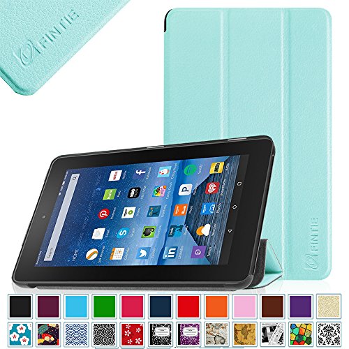 0738878695041 - FINTIE FIRE 7 2015 SLIM SHELL CASE - ULTRA SLIM LIGHTWEIGHT STANDING COVER FOR AMAZON FIRE 7 TABLET (WILL ONLY FIT FIRE 7 DISPLAY 5TH GENERATION - 2015 RELEASE), SKYBLUE