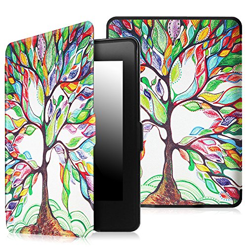 0738878697694 - FINTIE SMARTSHELL CASE FOR KINDLE PAPERWHITE - THE THINNEST AND LIGHTEST LEATHER COVER FOR ALL-NEW AMAZON KINDLE PAPERWHITE (FITS ALL VERSIONS: 2012, 2013, 2014 AND 2015 NEW 300 PPI), LOVE TREE