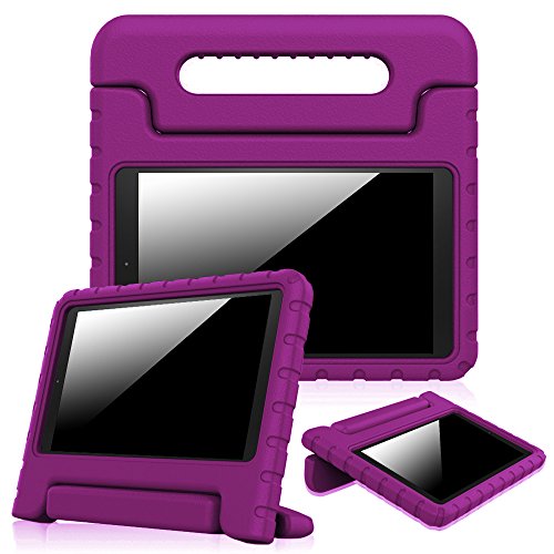 0738878698585 - FINTIE SHOCK PROOF CASE FOR FIRE HD 10 - KIDDIE SERIES LIGHT WEIGHT SHOCK PROOF CONVERTIBLE HANDLE STAND COVER KIDS FRIENDLY FOR AMAZON FIRE HD 10 TABLET (10.1 HD DISPLAY 5TH GEN 2015), PURPLE