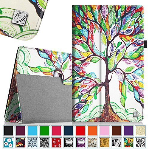 0738878698721 - FINTIE FIRE HD 10 2015 FOLIO CASE - SLIM FIT LEATHER STANDING PROTECTIVE COVER WITH AUTO WAKE / SLEEP FOR AMAZON FIRE HD 10 TABLET (10.1 HD DISPLAY 5TH GENERATION - 2015 RELEASE), LOVE TREE