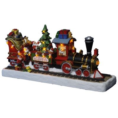 7391482990426 - STAR LED-CHRISTMAS-TRAIN SANTAS EXPRESS CA. 14,5 CM X 30 CM, AMBER LED BATTERY OPERATED, FOUR COLOUR BOX WITH ,,,