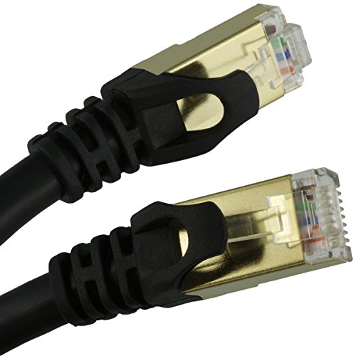 0739189459247 - NETWORK CABLE CAT7 (6.5FT/2M) - SSTP/RJ45 ETHERNET PATCH CORD - 10 GIGABIT/SEC HIGH SPEED LAN & BROADBAND INTERNET, NETWORK CONNECTION AND NETWORKING WITH COMPUTER, MODEM, ROUTER & SWITCH