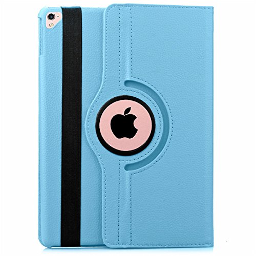 0739340497996 - IPAD PRO 9.7 CASE , ZYSTERT LUXURY 360 DEGREE ROTATING STAND SERIES SMART DEFENDER COVER CASE FOR APPLE IPAD PRO 9.7 INCH - 2016 ( SKY BLUE )