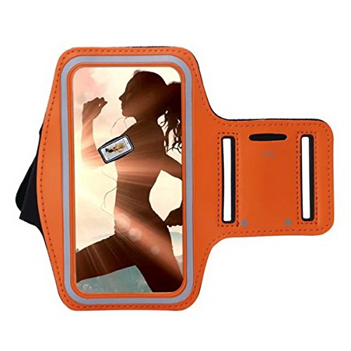 0739340499594 - IPHONE 6 / 6S PLUS ARMBAND , ZYSTERT WATER RESISTANT SPORTS ARMBAND WITH KEY HOLDER FOR IPHONE 6S PLUS 5.5 - 2016 ( ORANGE )