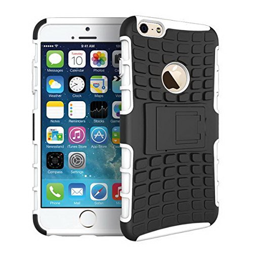0739340500122 - IPHONE 6 / 6S PLUS CASE , ZYSTERT RUGGED HYBRID DUAL LAYER ARMOR DEFENDER SHOCKPROOF PROTECTIVE COVER CASE FOR IPHONE 6 / 6S PLUS - 2016 (WHITE)