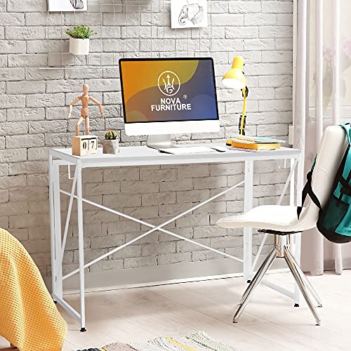 0739406651829 - NOVA FURNITURE GROUP FOLDING HOME OFFICE COMPUTER DESK, PORTABLE MULTIFUNCTION STUDY WRITING LAPTOP TABLE FOR URBAN SMALL SPACE APARTMENT, CONDO & DORM, SPACE SAVING, WATERPROOF DESKTOP, EASY ASSEMBLE